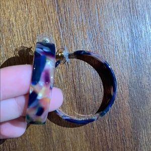 BaubleBar Jewelry - BaubleBar Multi Colored Resin Hoops BaubleBar Jewelry - BaubleBar Multi Colored Resin Hoops